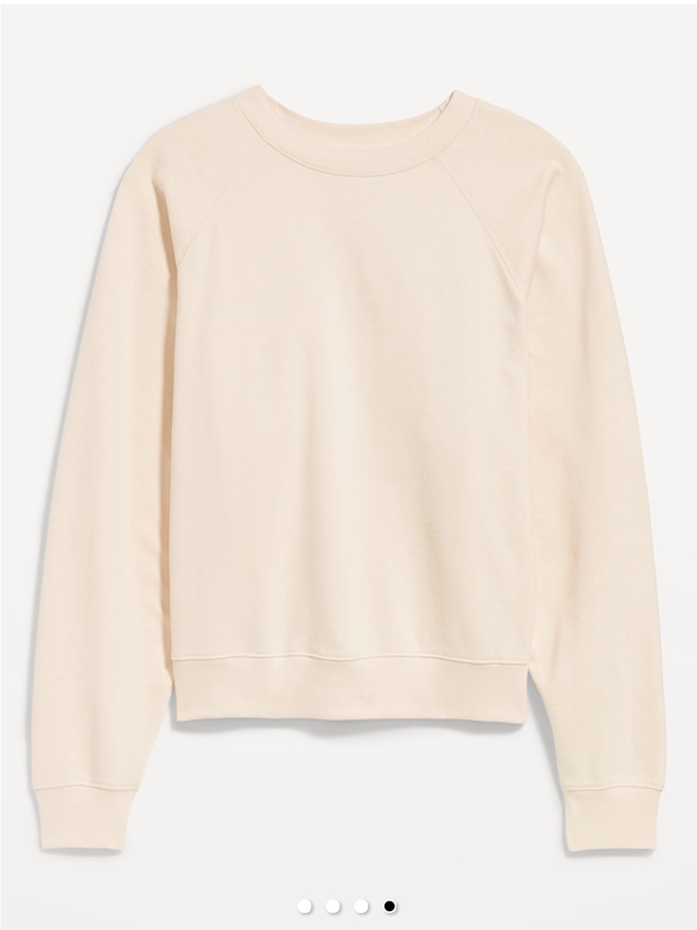 Old Navy Relaxed Crewneck Sweatshirt - Light Cream